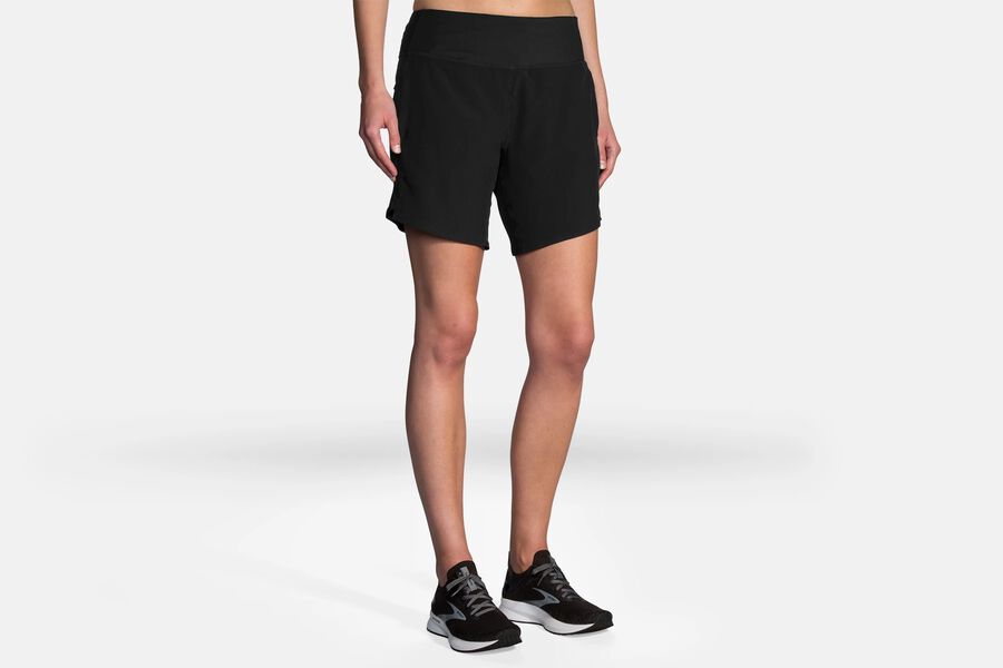 Brooks Women's Chaser 7" Bottoms Black ( DPFQV1748 )